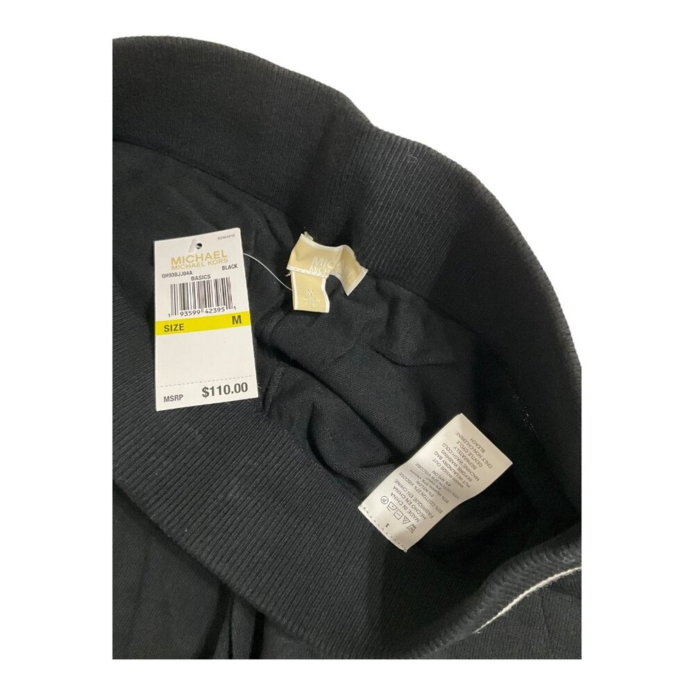 Michael Kors MK Lightweight Joggers Black/White Sweats Womens Size M/L NWT - Picture 3 of 8